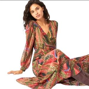 Farm Rio Plumas Wrap dress